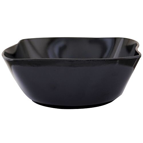 Iveo  100% Melamine Quadra Serving Bowl - Small, Black, 950 ml (Set of 2) 
