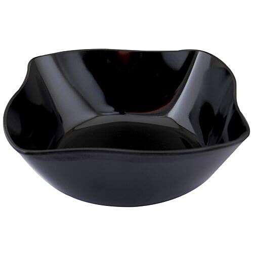 Iveo  100% Melamine Quadra Serving Bowl - Small, Black, 950 ml (Set of 2) 