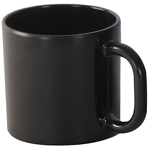 Iveo Coffee/Chai Cup Set - 110 ml - 100% Melamine - Black, set of 6 (Set of 6) Microwave & Freezer Safe