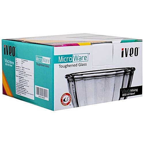 Buy Iveo Toughened Glass Mixing/ Serving Bowl Microwave Safe Online