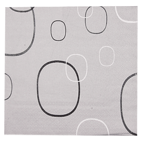 BB Home Paper Napkins - Oval Grey, 20 pulls  