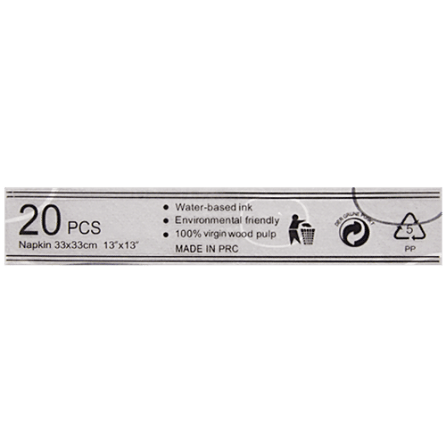 BB Home Paper Napkins - Oval Grey, 20 pulls  