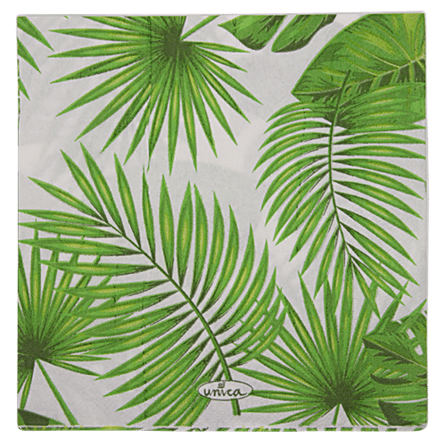 BB Home Paper Napkins - Green Leaves, 20 pulls  