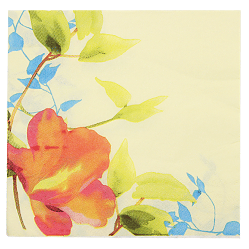 BB Home Paper Napkins - Floral Yellow, 20 pulls  