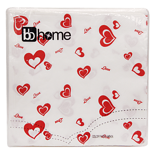 BB Home Paper Napkins - Love, 20 Pulls  