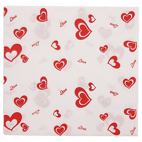 BB Home Paper Napkins - Love, 20 Pulls  