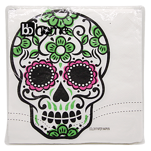 BB Home Paper Napkins - Skull, 20 Pulls  