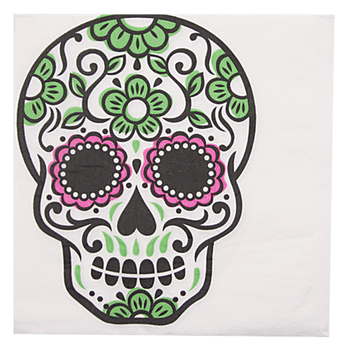 BB Home Paper Napkins - Skull, 20 Pulls  
