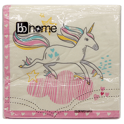 BB Home Paper Napkins - Unicorn, 20 Pulls  