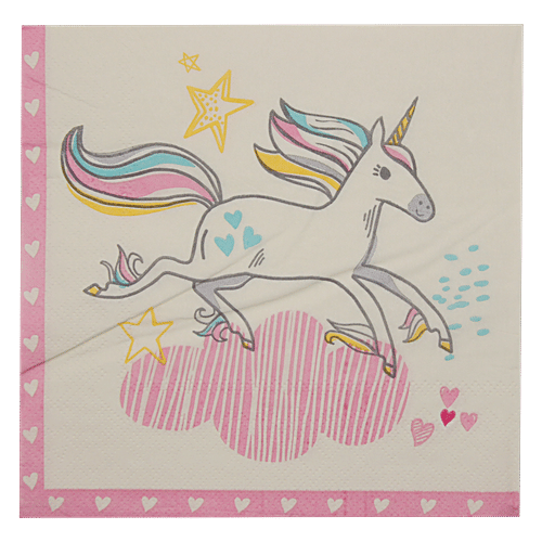 BB Home Paper Napkins - Unicorn, 20 Pulls  