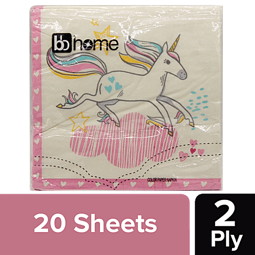 BB Home Paper Napkins - Unicorn, 20 Pulls  