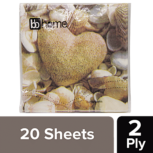 BB Home Paper Napkins - Heart, 20 Pulls  