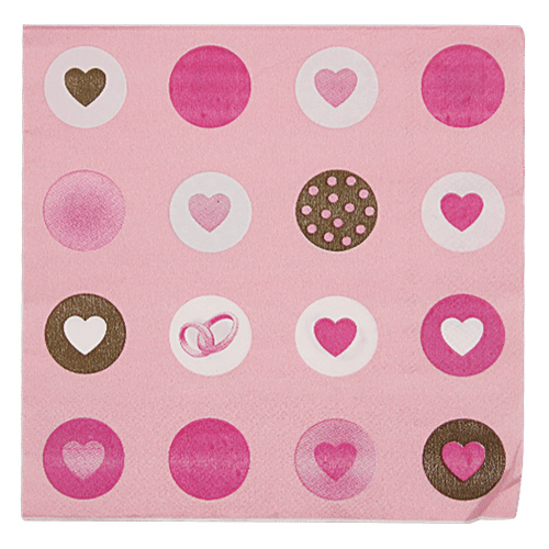 BB Home Paper Napkins - Pink Love, 20 Pulls  