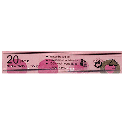 BB Home Paper Napkins - Pink Love, 20 Pulls  