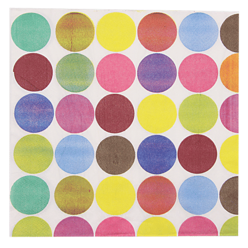 BB Home Paper Napkins - Circle, Multicolour, 20 Pulls  