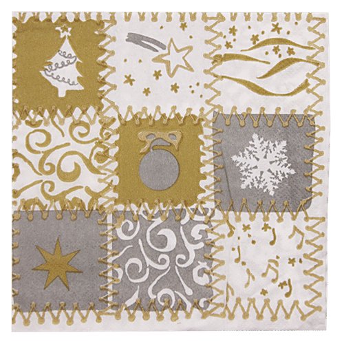 bb home Paper Napkins - Block Print, 20 Pulls  Water Based Ink, Environmental Friendly