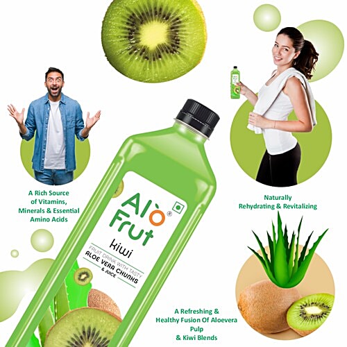 Alo Frut Kiwi Juice With Aloe Vera, 1.1 L Rich Source of Vitamins, Minerals
