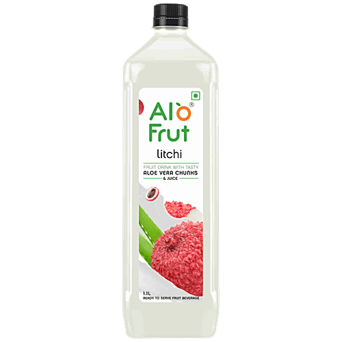 Alo Frut Litchi Juice With Aloe Vera, 1.1 L  Rich Source of Vitamins, Minerals