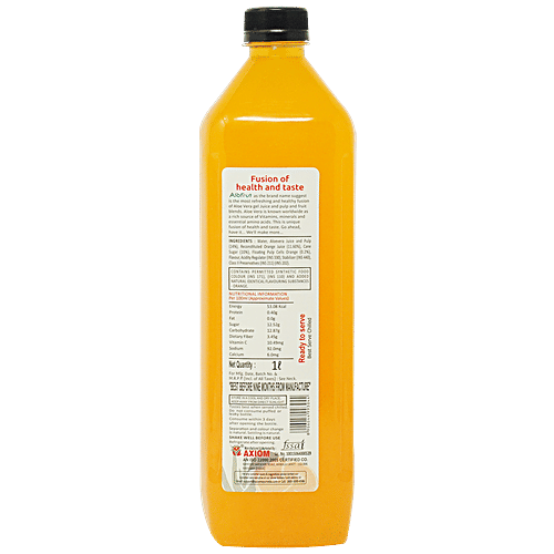 Alo Frut Orange Juice With Aloe Vera, 1 L  Rich Source of Vitamins, Minerals