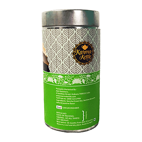 Karma Kettle Shanti Sencha Green Tea With Jasmine - Loose Leaf, 75 g  Zero Fat