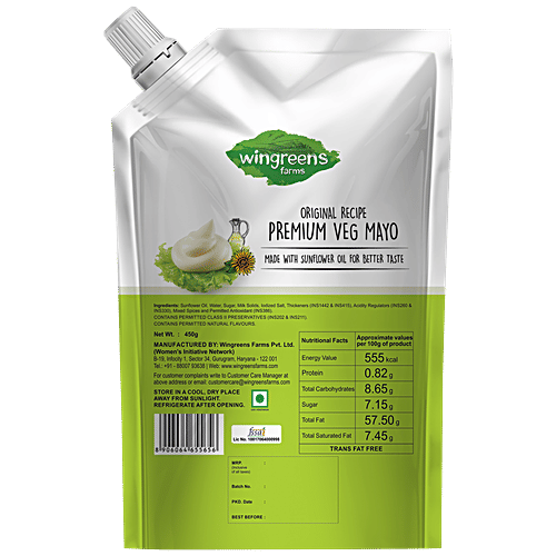 Wingreens Farms Original Recipe - Premium Veg Mayo, 450 g  