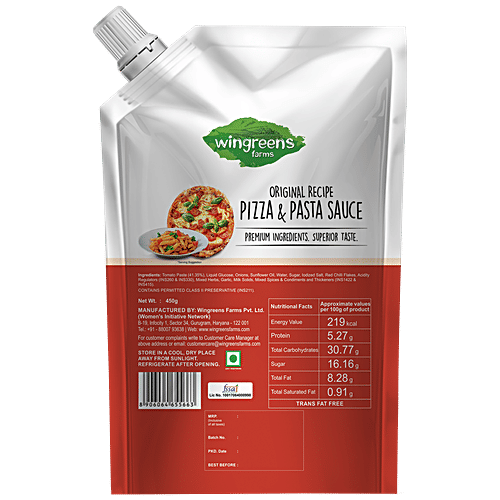 Wingreens Farms Original Recipe Pizza & Pasta Sauce, 450 g  