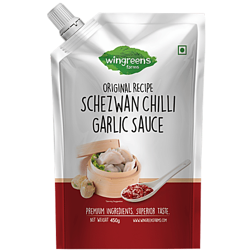 Wingreens Farms Original Recipe - Schezwan Chilli Garlic Sauce, 450 g  