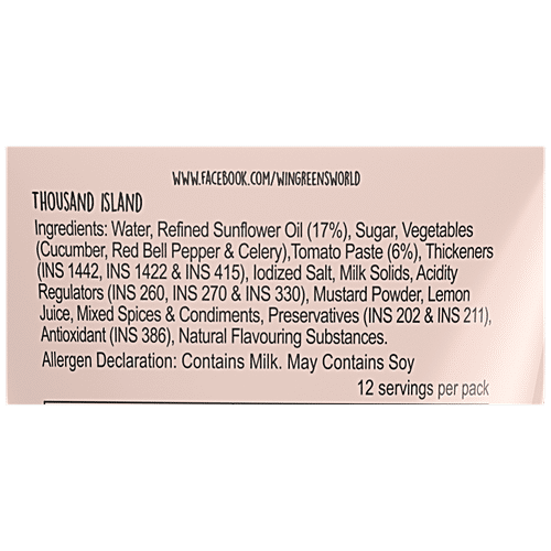 Wingreens Farms Salad Dressing Thousand Island, 180 g  Trans Fat Free