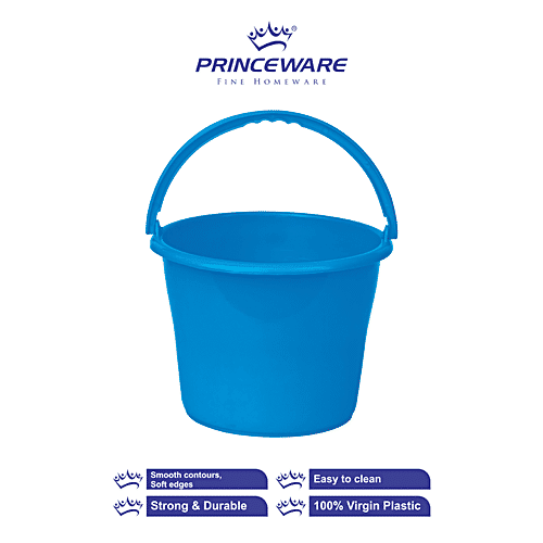 Buy Princeware Plastic Bucket For Bathing/Cleaning, With Handle