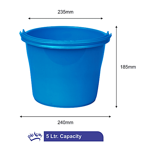 Buy Princeware Plastic Bucket For Bathing/Cleaning, With Handle