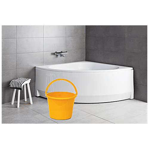 Buy Princeware Plastic Bucket For Bathing/Cleaning, With Handle