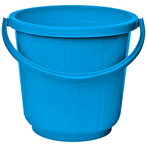 Princeware Plastic Bucket - For Bathing/Cleaning, With Handle, Blue, L1145PH-LT, 25 L  Stylish