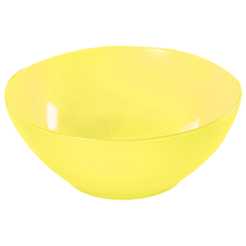 Princeware Microwaveable Plastic Multiutility Bowl - Yellow, New Coral, L2272 YL, 750 ml  