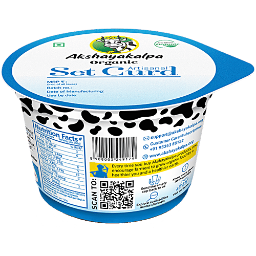 Akshayakalpa Curd - Set, Artisanal, Organic, 200 g  