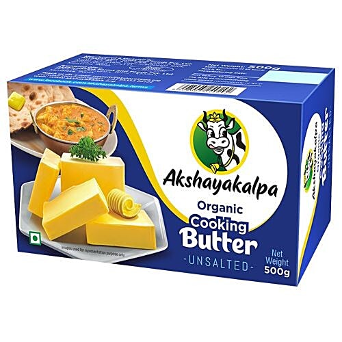 Akshayakalpa Organic Cooking Butter - Unsalted, 500 g Carton