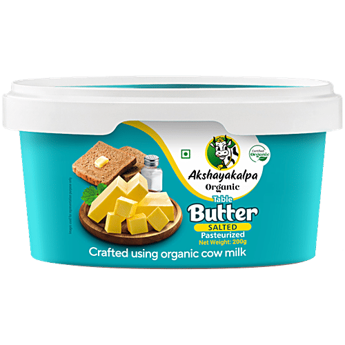Buy AKSHAYAKALPA Organic Table Butter Salted Online at Best Price of
