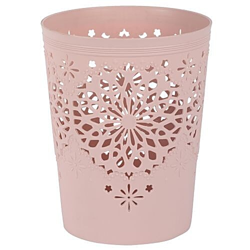 DP Plastic Storage Basket/Dustbin - Multiutility, Pink, BB 681 3, 1 pc  