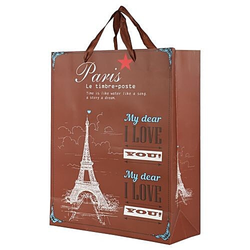 DP Gift/Paper Carry Bag - Brown, BB392 M, 3 pcs  