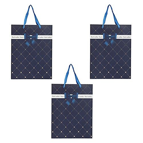 DP Gift/Paper Carry Bag - Blue BB 395 M, 3 pcs  