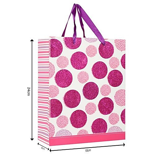 DP Gift/Paper Carry Bag - Small, Pink & Purple BB 397S, 3 pcs  