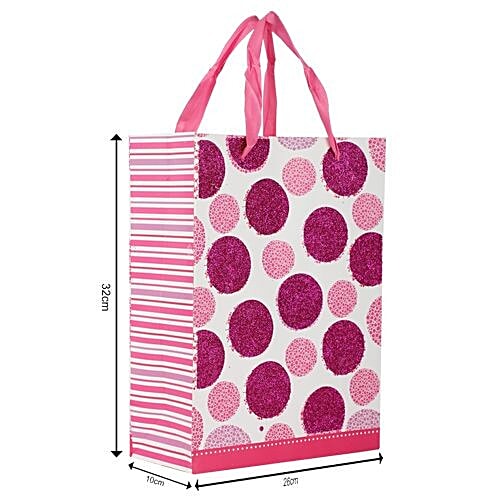 DP Gift/Paper Carry Bag - Medium, Pink & Purple BB 397 M, 3 pcs  