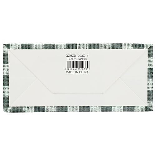 DP Gift/Paper Carry Bag With Bow - Grey & Blue, Check Print BB 402 S, 3 pcs  