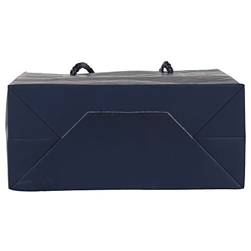 DP Gift/Paper Carry Bag - Small, Navy Blue, Dimond Shape Cut Print BB 404 S, 3 pcs  