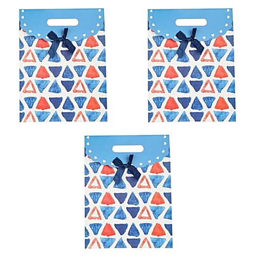 DP Gift/Paper Carry Bag - Small, Multicolour, Triangle BB 410 S, 3 pcs  