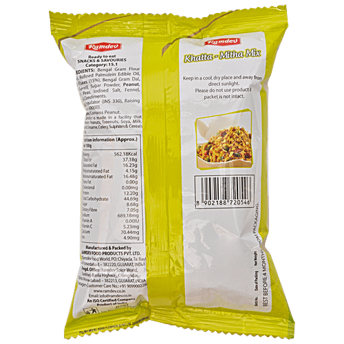 Ramdev Khatta-Mitha Mix, 48 g Pouch Zero Cholesterol, Zero Trans Fat