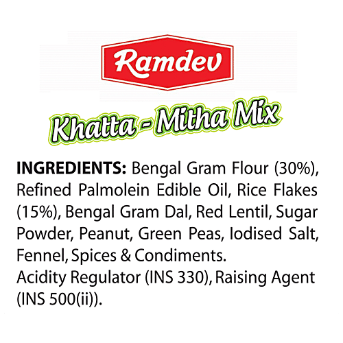 Ramdev Khatta-Mitha Mix, 48 g Pouch Zero Cholesterol, Zero Trans Fat