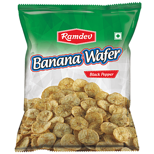 Ramdev Wafer - Banana, Black Pepper, 110 g Pouch 