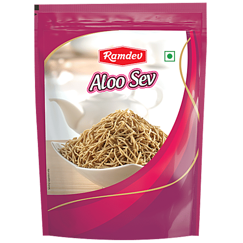 Ramdev Aloo Sev, 400 g Zipper Pouch Zero Cholesterol, Zero Trans Fat
