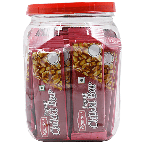 Ramdev Chikki - Peanut, 500 g Jar 
