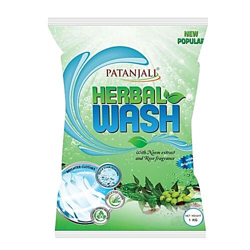 Patanjali Detergent Powder - Herbal Wash, 1 kg  